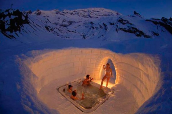 jacuzzi polar en la nieve fontaneros en madrid